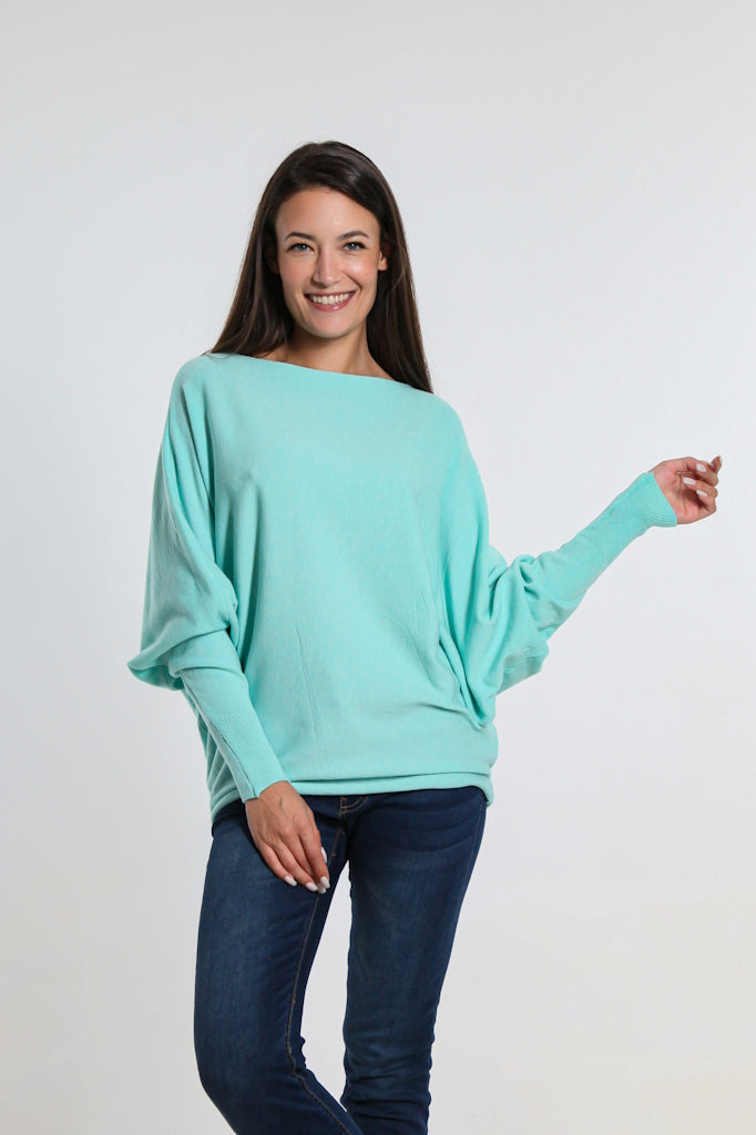 BLS413-362 Tiffany Mylah Long Sleeve Batwing Sweater