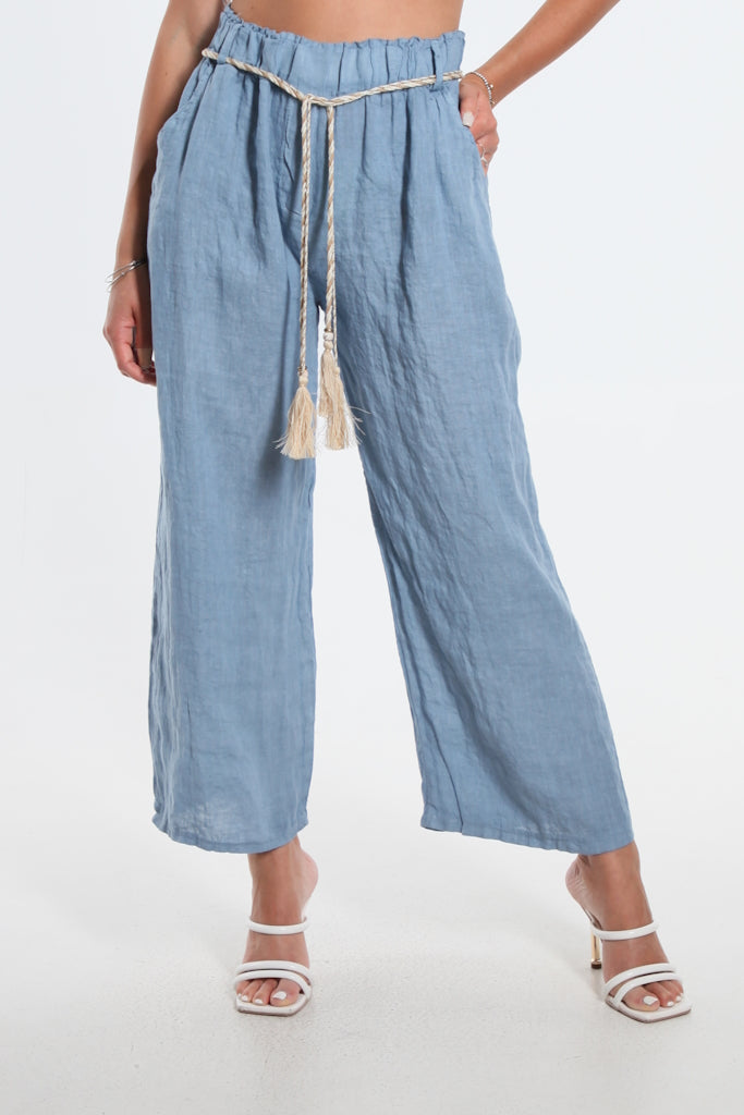 PL181-427 Jeans Gracy Linen Pull On Pant