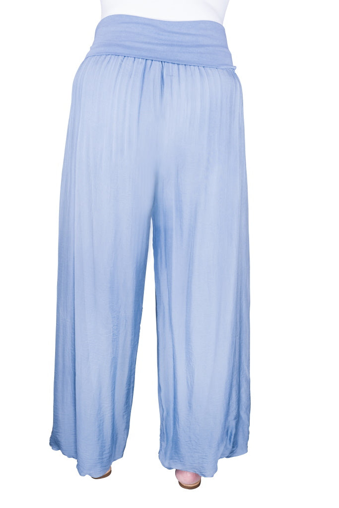 PL203-427 Jeans Mercedes Silk Pant with Foldover Waist