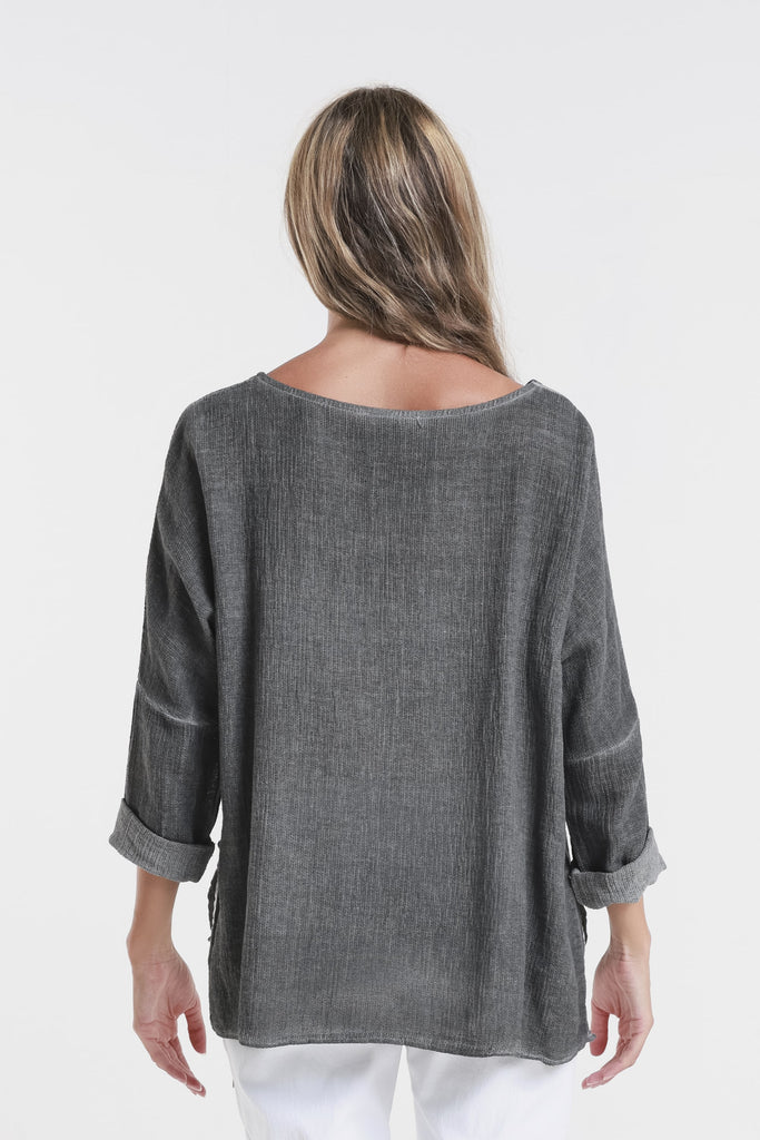 BLS116 080 Dark Gray Enzyme Noa LS Raglan Top-4
