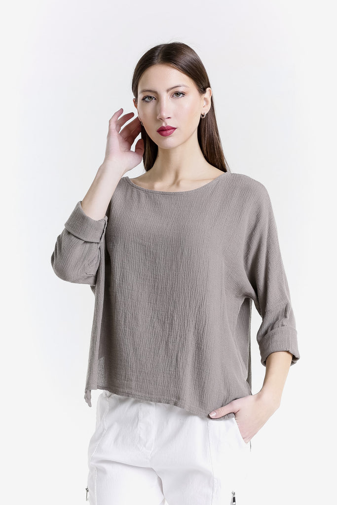 BLS116 210 Taupe Noa LS Raglan Top-1