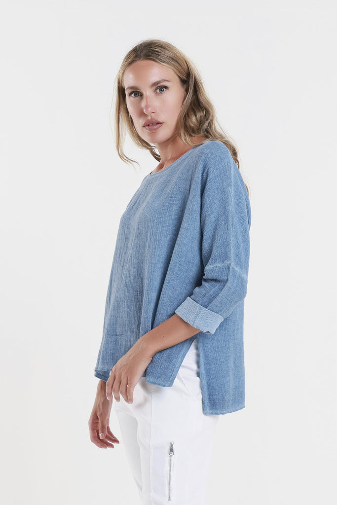 BLS116 429 Jeans Enzyme Noa LS Raglan Top-3