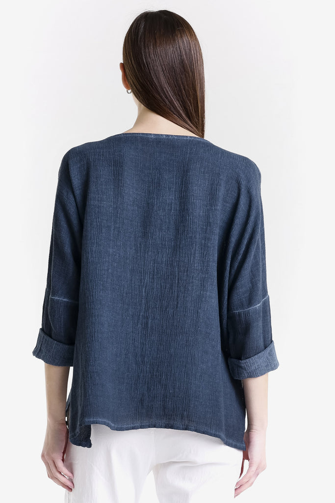 BLS116 487 Navy Enzyme Noa LS Raglan Top-4