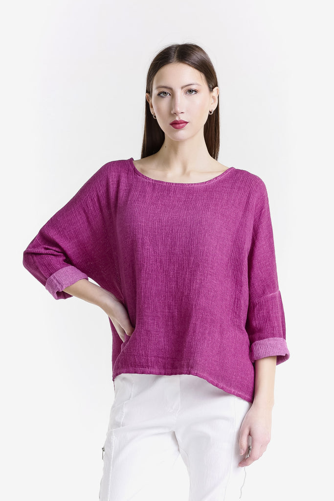 BLS116 629 Dark Cherry Enzyme Noa LS Raglan Top-1