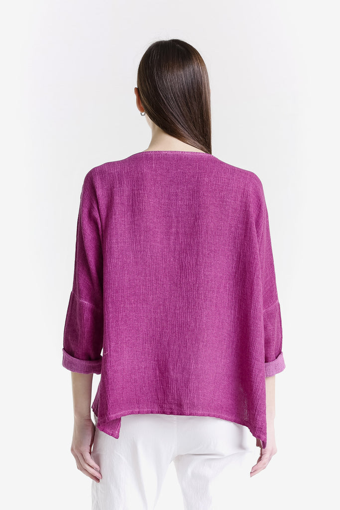 BLS116 629 Dark Cherry Enzyme Noa LS Raglan Top-4