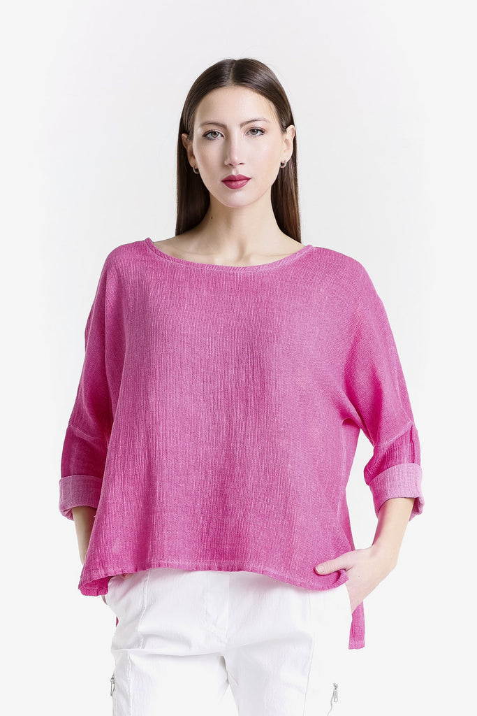 BLS116 673 Fuchsia Enzyme Noa LS Raglan Top-1