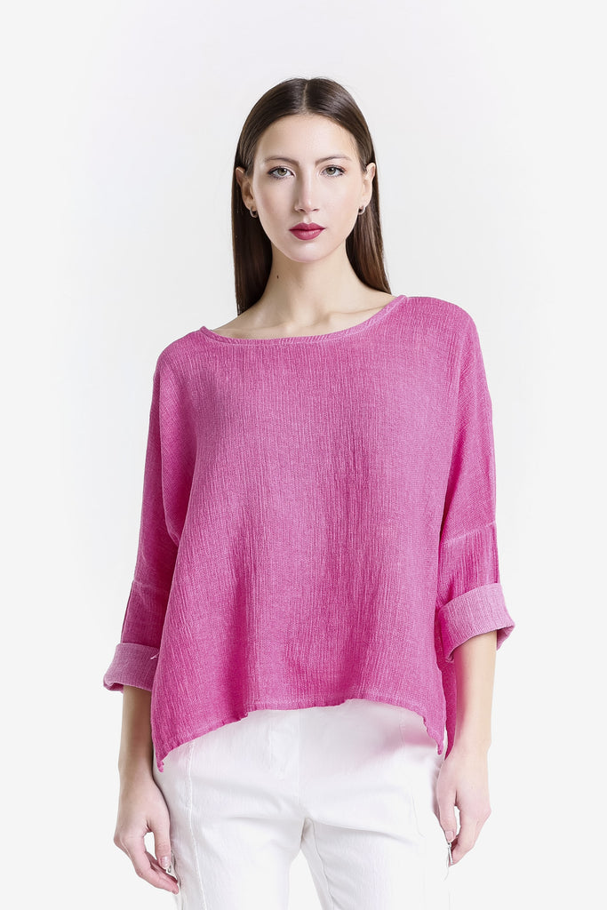 BLS116 673 Fuchsia Enzyme Noa LS Raglan Top-2