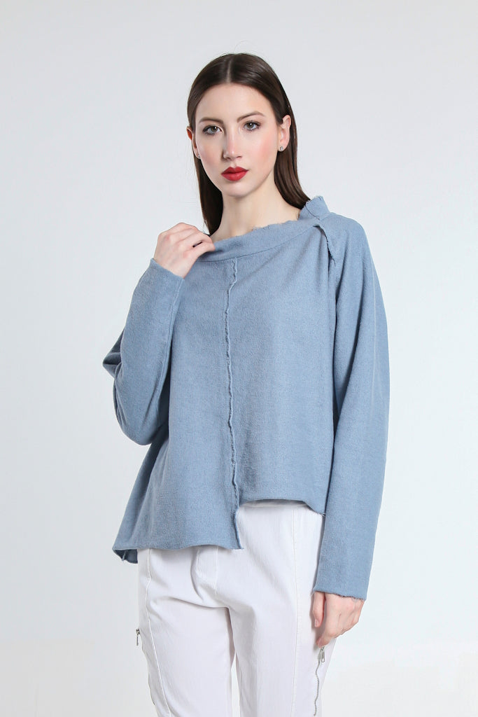 BLS144-427 Jeans Whitney French Terry Seam Top