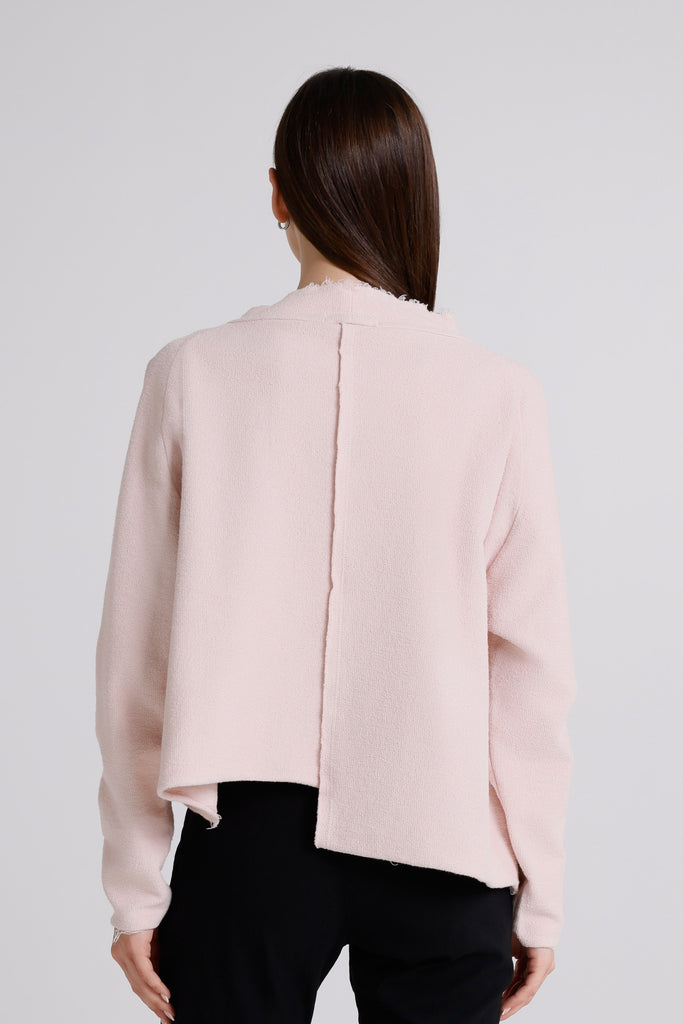 BLS144 681 Blush Whitney LS French Terry Ctr Seam Top