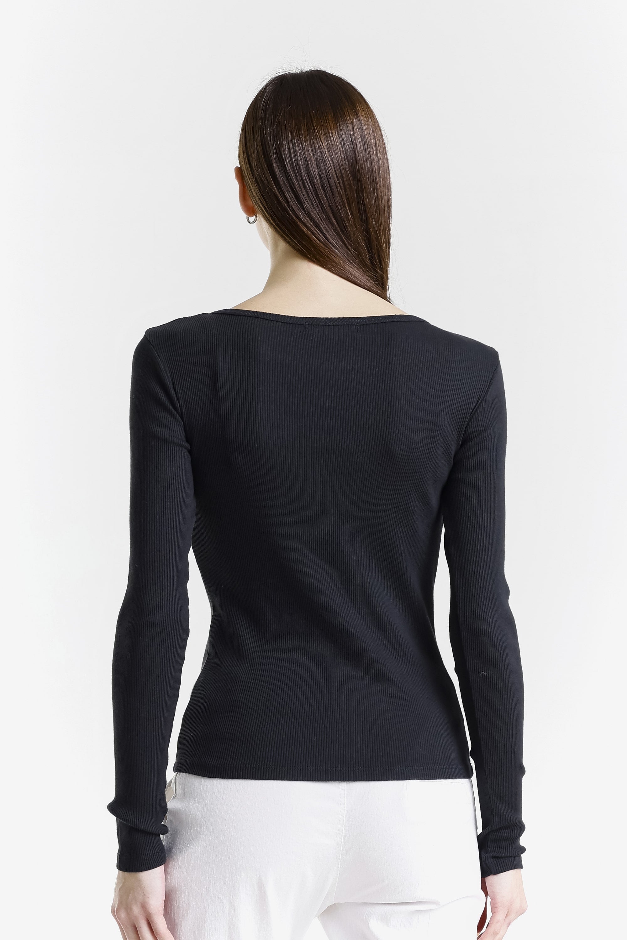 Eleni Long Sleeve Ribbed Crew Neck Tee (BLS155) – TINA Stephens Group