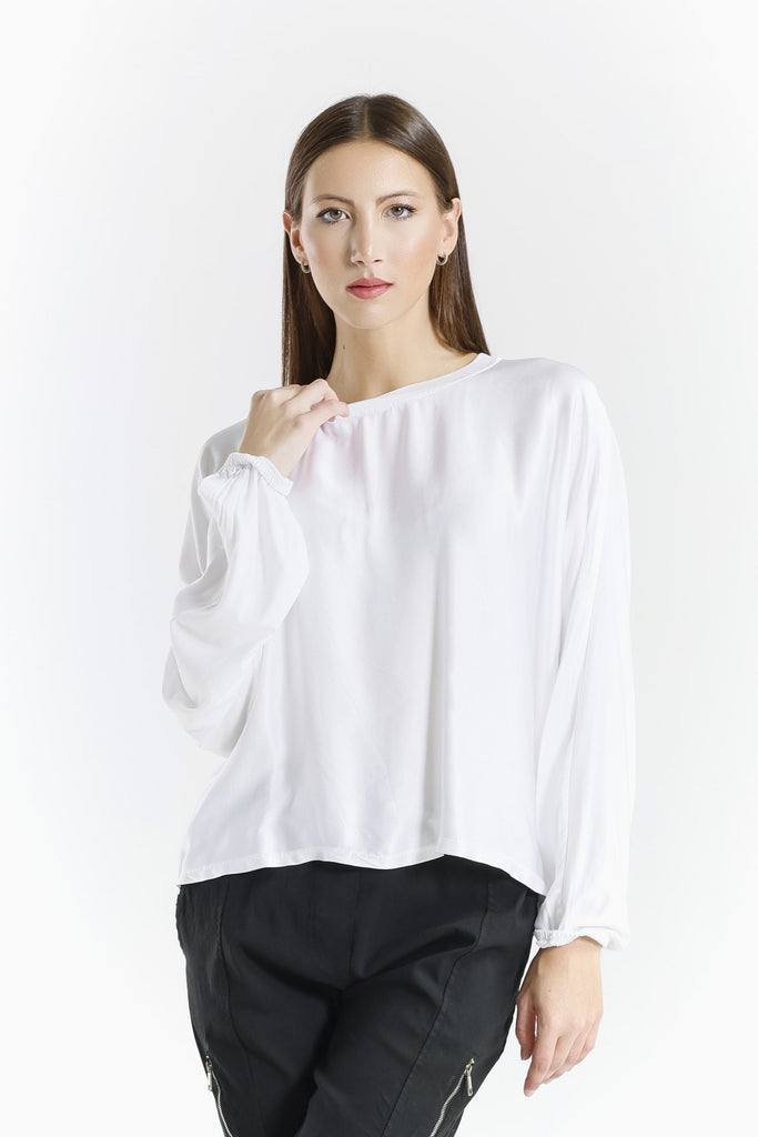 BLS238 100 White Tiara LS Viscose Sheen Blouse-2