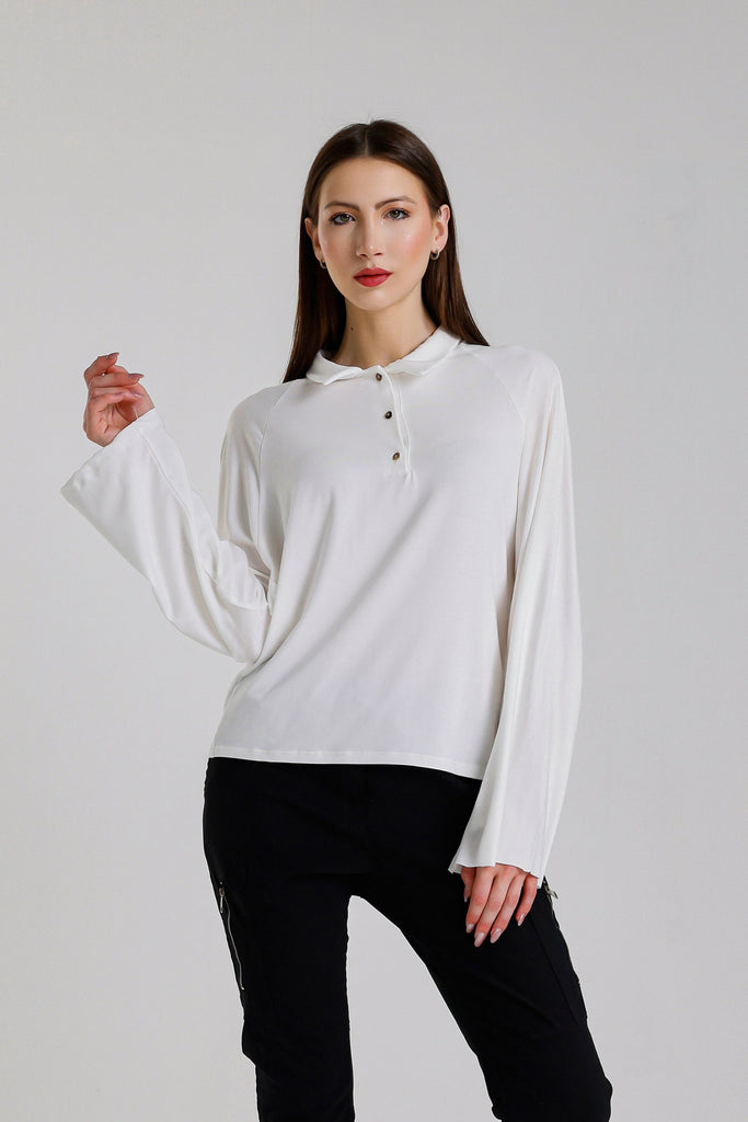 BLS241 101 Ivory Lara Kimono Slv Polo