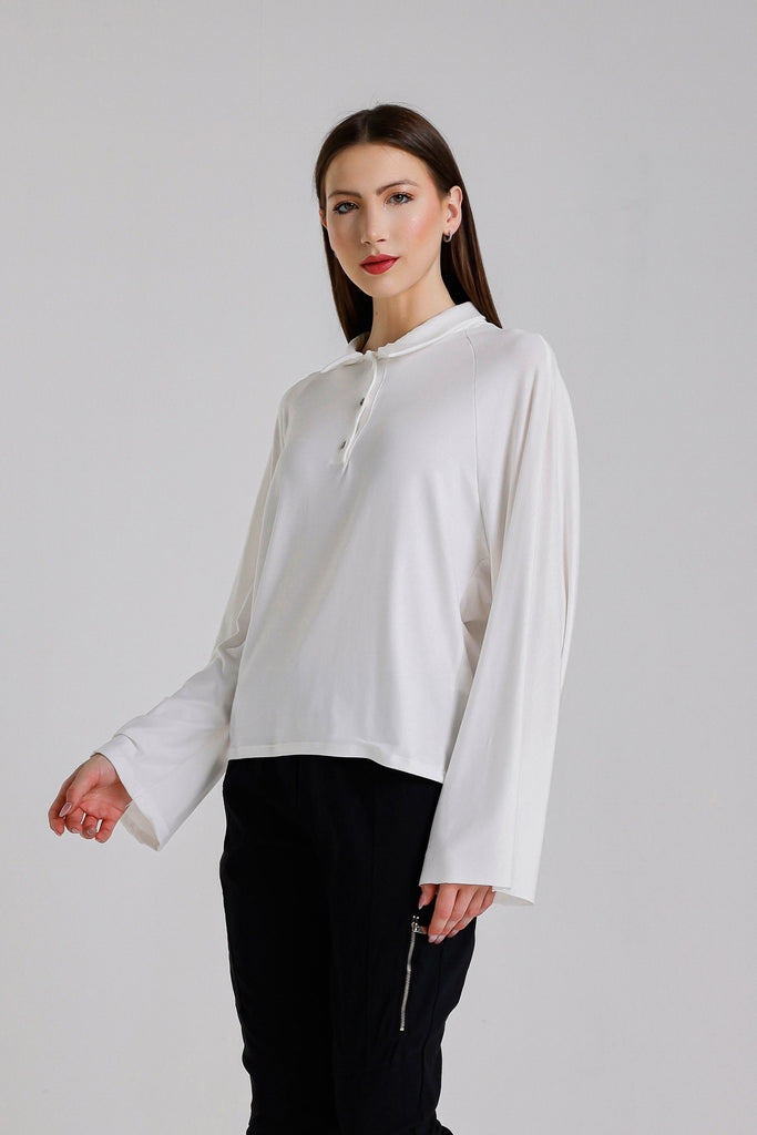 BLS241 101 Ivory Lara Kimono Slv Polo