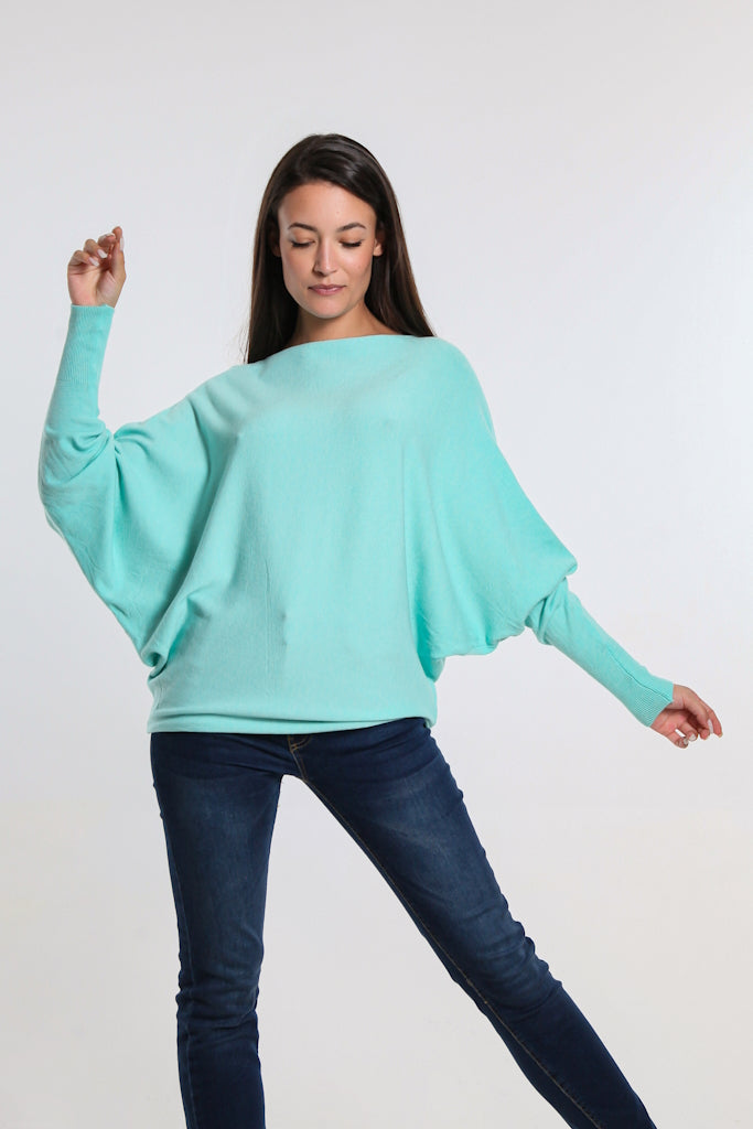 BLS413-362 Tiffany Mylah Long Sleeve Batwing Sweater