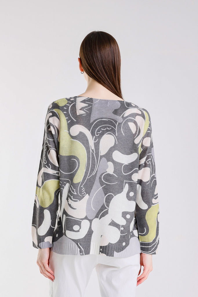BLS431C 032 Dark Gray Carnival Hannah LS Light Sweater