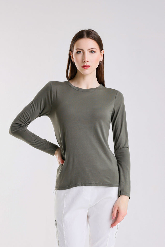 BLS432 303 Army Renata Long Sleeve Crew Neck Tee