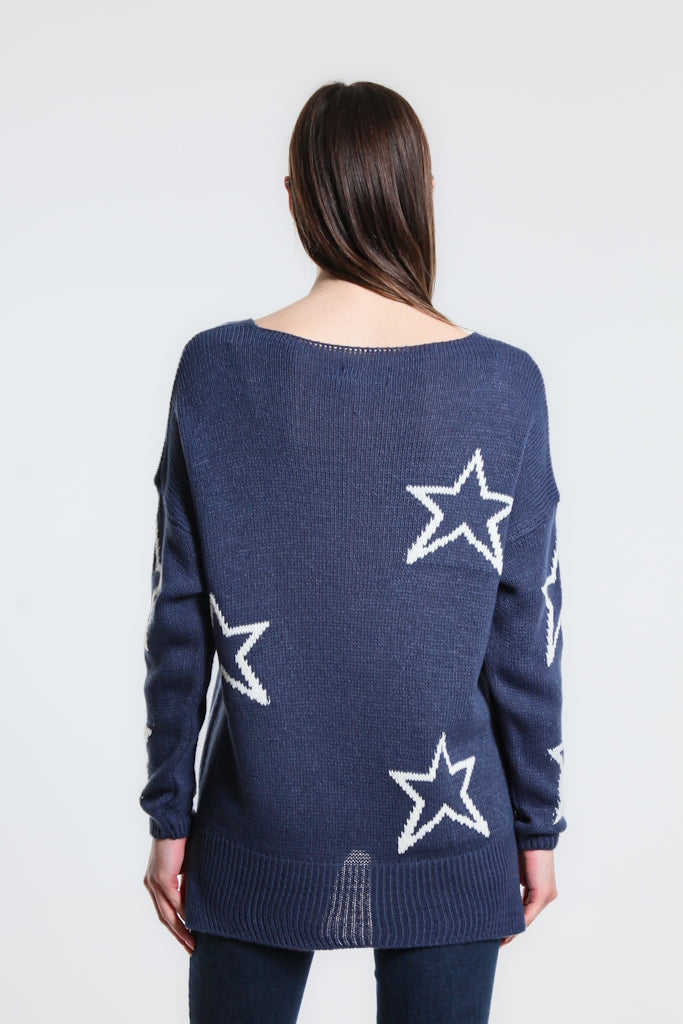 BLS914-427 Jeans w/White Star Steffi Sweater