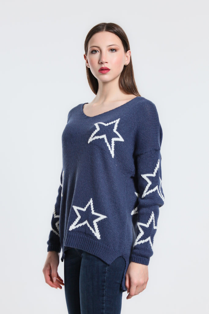 BLS914-427 Jeans w/White Star Steffi Sweater