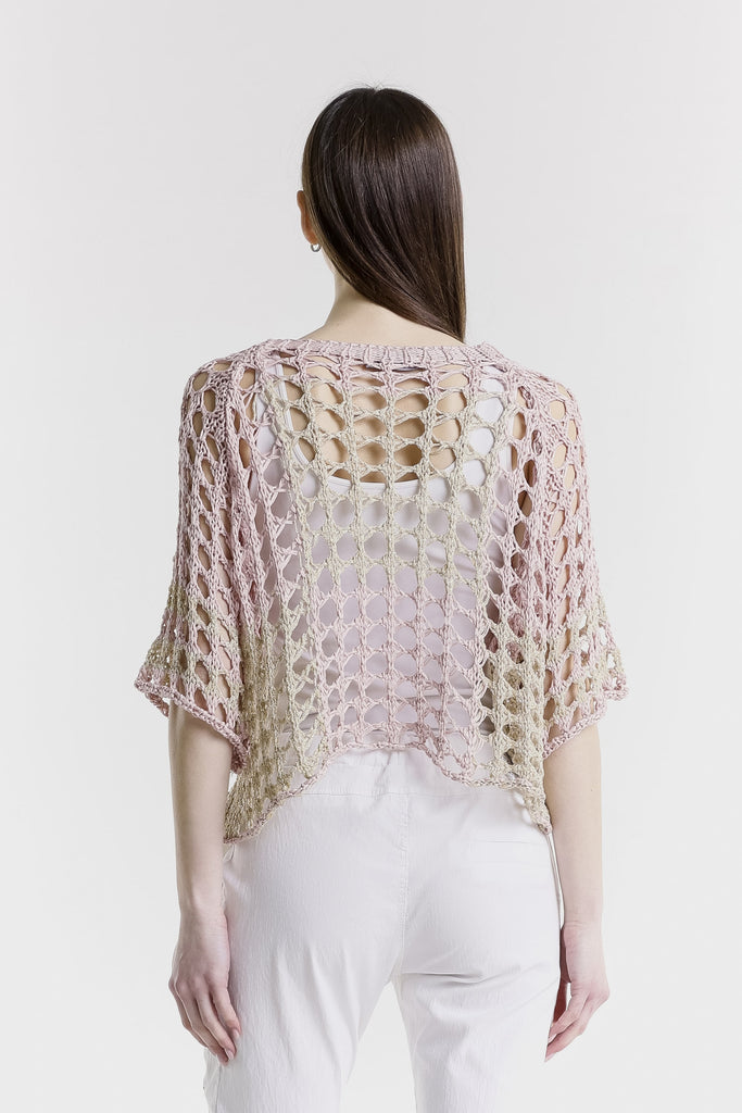 BQ906P 681 Blush Sparkle Doris Ballet Slv 2 Tone Square Knit-2