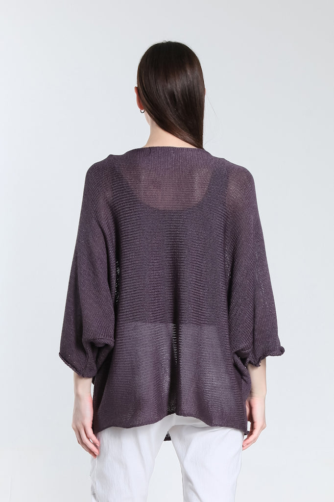 BQ915-503 Eggplant Joriel Batwing Classic Sweater