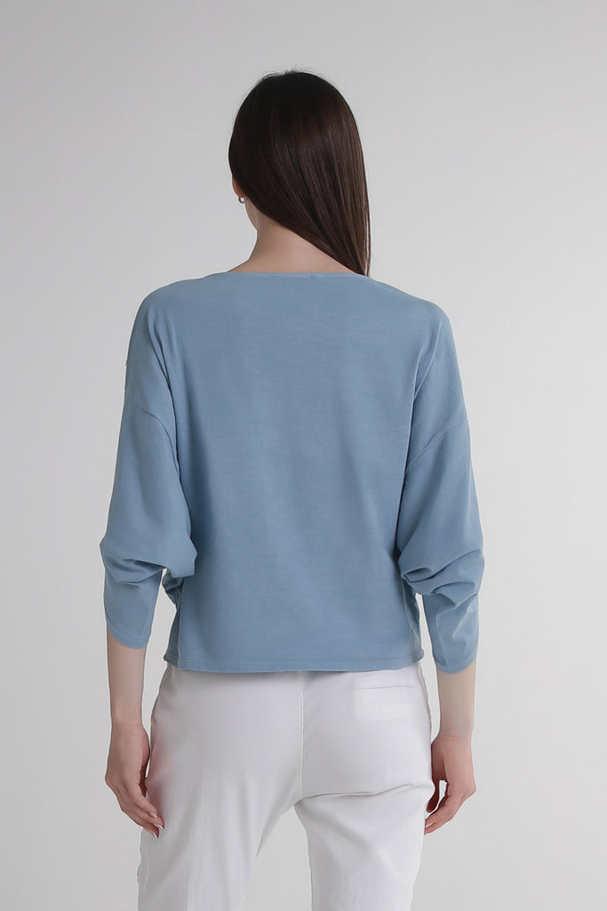 BSS171 427 Jeans Omaria SS Batwing Crop Top