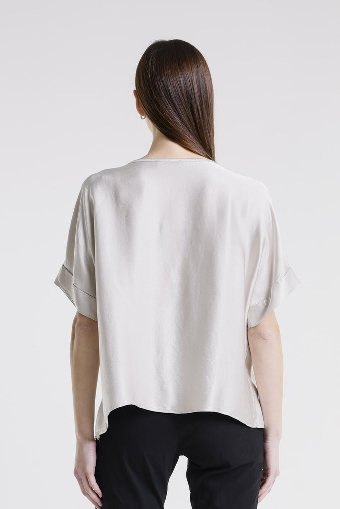 BSS235 233 Champagne Venus SS Viscose Sheen Top