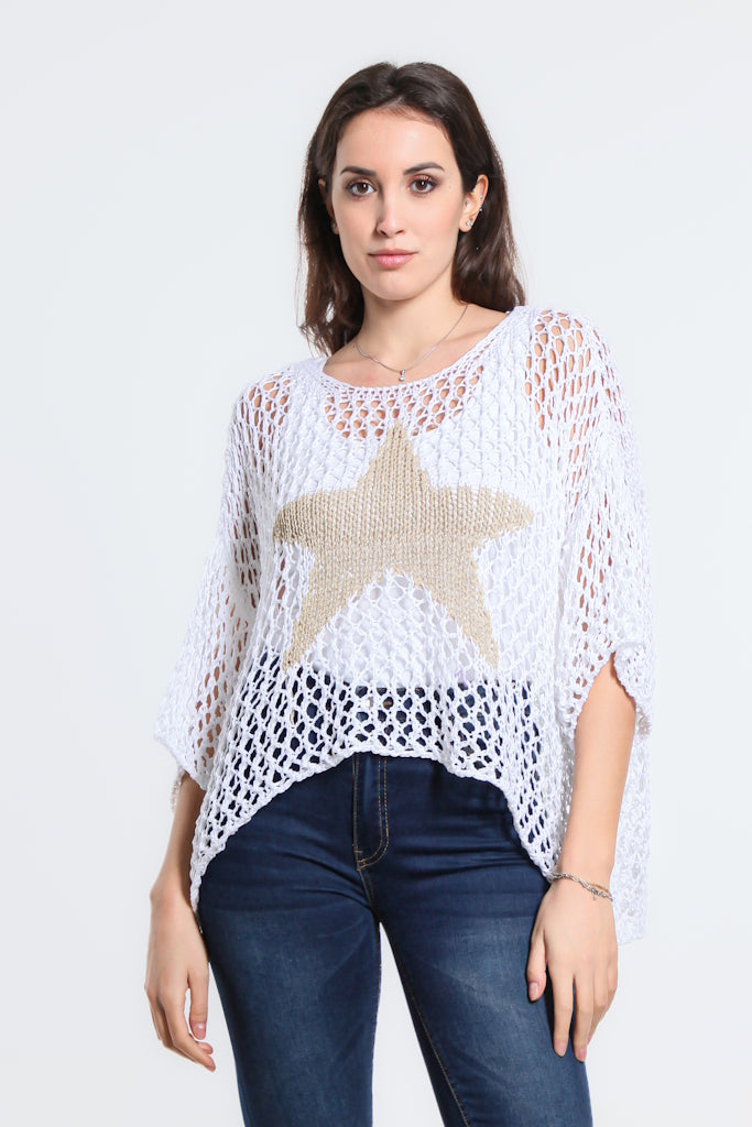 Kelsey Open Knit Star Sweater (BSS302) – TINA Stephens Group
