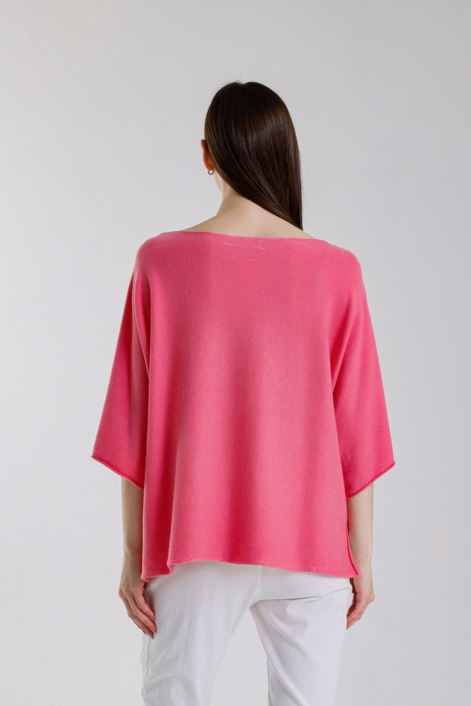 BSS402 956 Bermuda Pink Quinley SS Boat Neck Seriously Soft Sweater