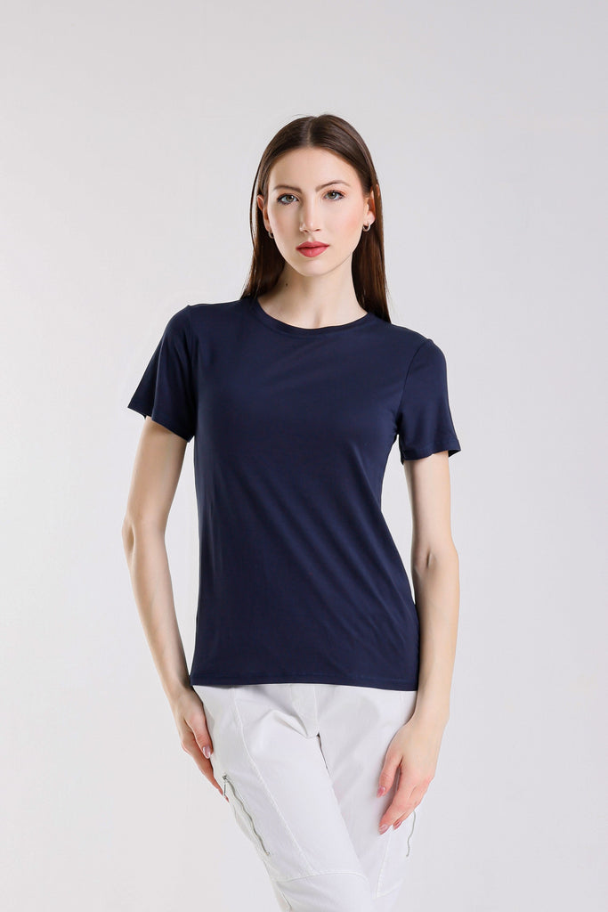 BSS403 409 Navy Delfina Short Sleeve Tee