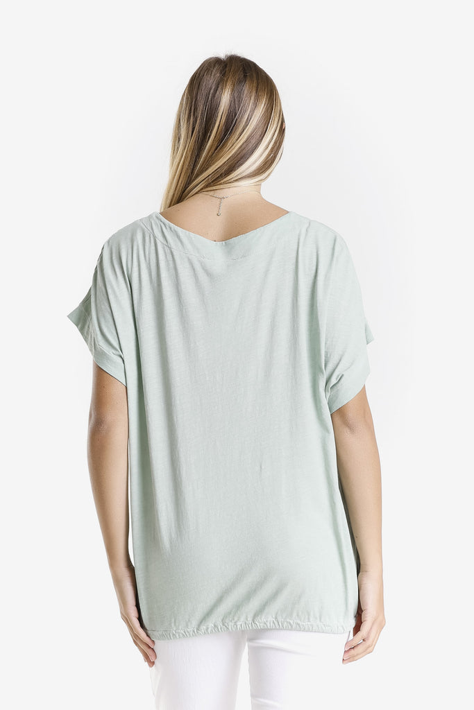 BSS903 308 Army Enzyme Shannie SS LinCo Kangaroo Pocket Top