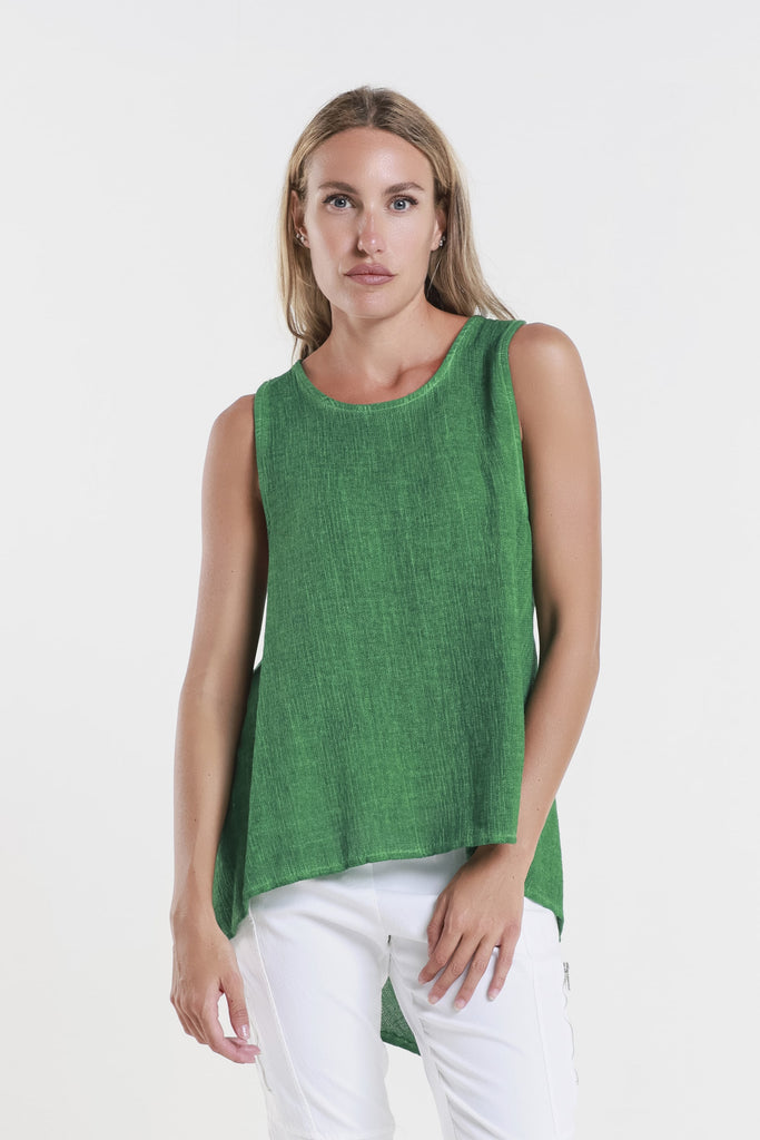 BT117 372 Gucci Green Enzyme Lexa Lin-Co Tunic Tank