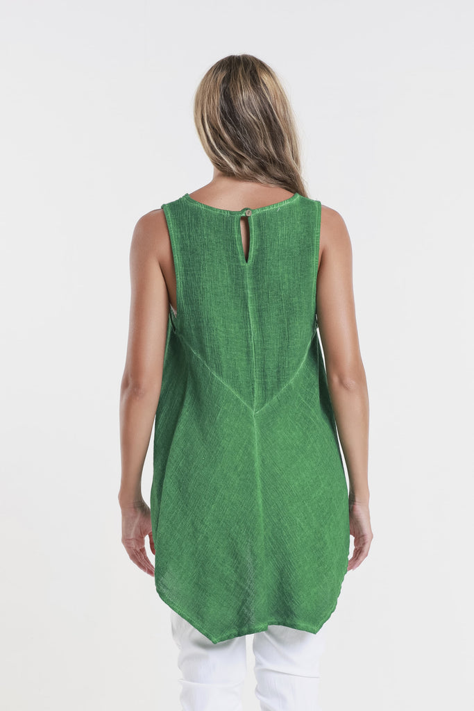 BT117 372 Gucci Green Enzyme Lexa Lin-Co Tunic Tank