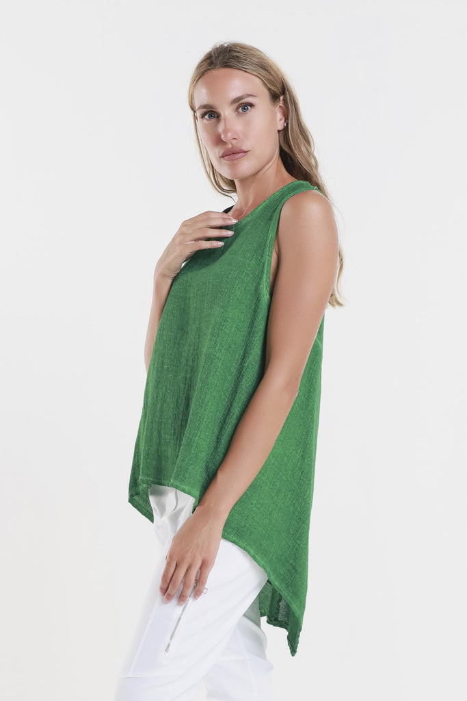 BT117 372 Gucci Green Enzyme Lexa Lin-Co Tunic Tank