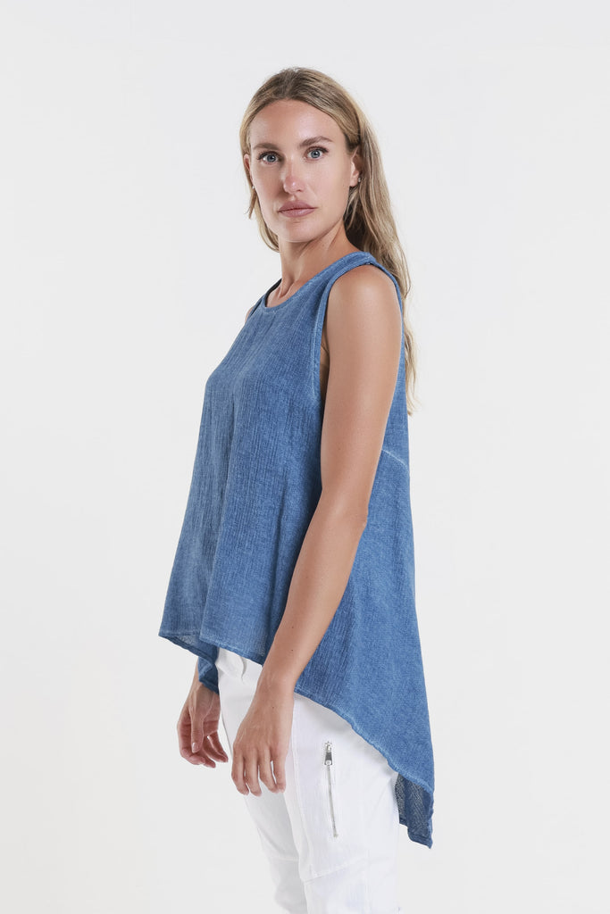 BT117 429 Jeans Enzyme Lexa Lin-Co Tunic Tank