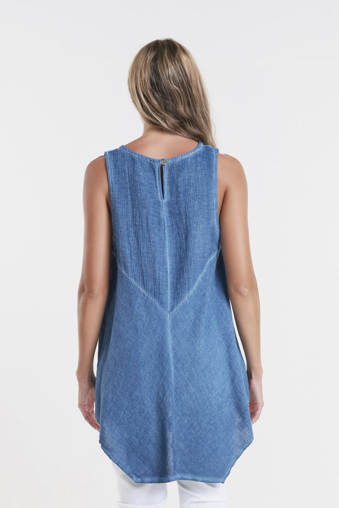 BT117 429 Jeans Enzyme Lexa Lin-Co Tunic Tank