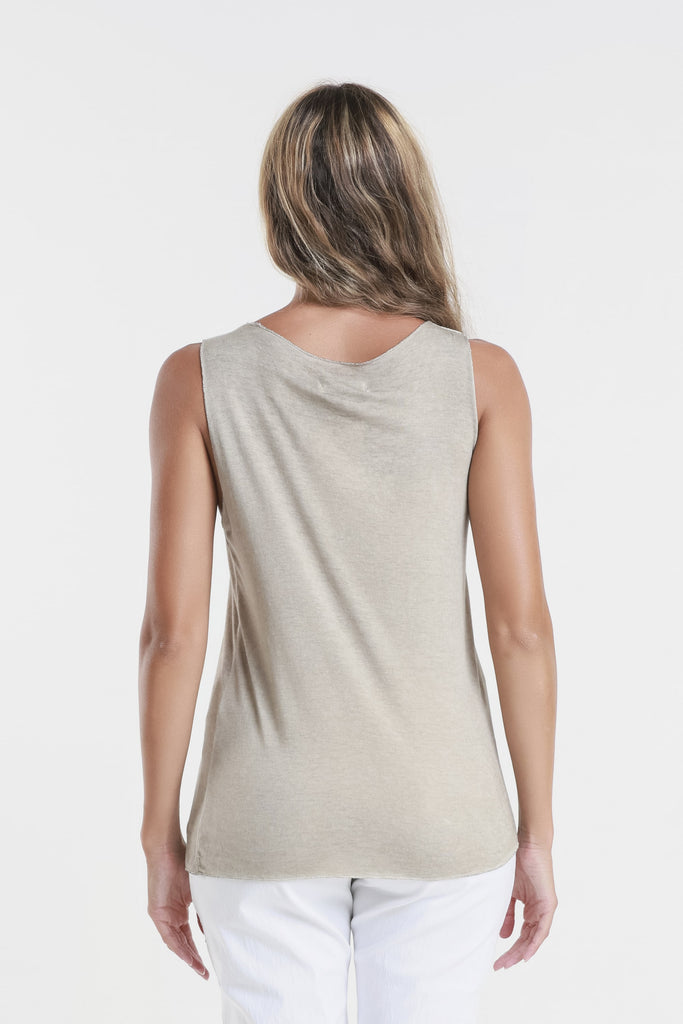 BT229M 241 Brushed Taupe Metallic Accent Belinda Viscose Knit Tank-4