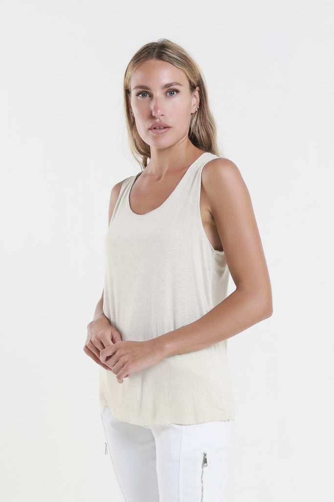 BT229M 270 Brushed Beige Metallic Accent Belinda Viscose Knit Tank-3