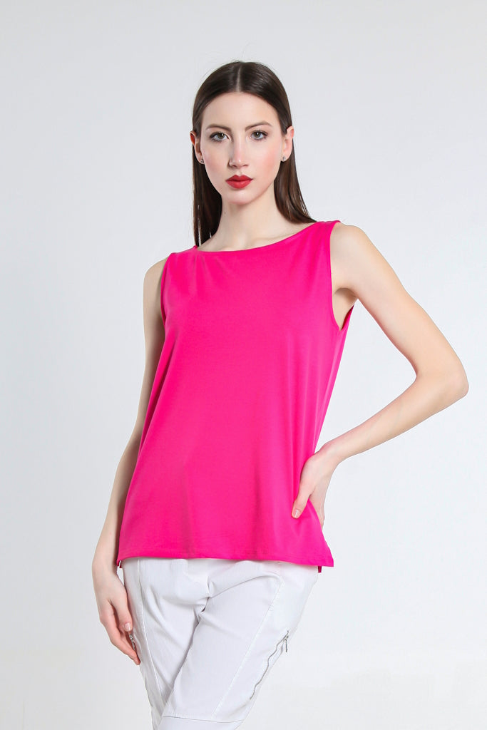 BT235-672 Fuchsia Jessica Solid Luxe Tank