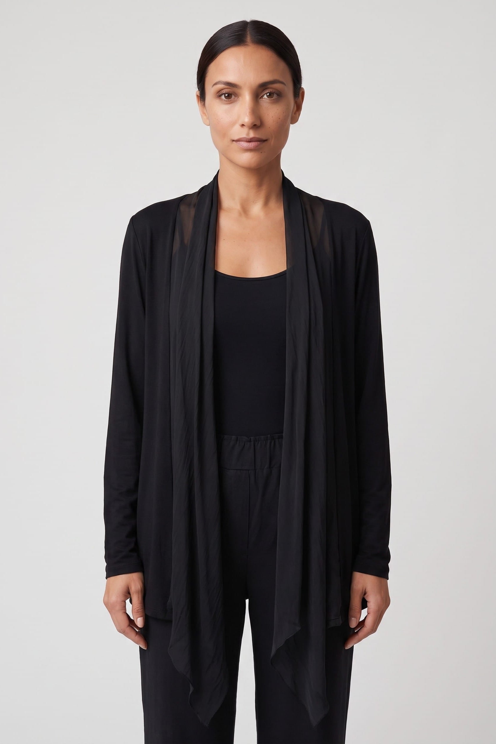Carla Open Cardi w/Silk Trim (CLS201) – TINA Stephens Group