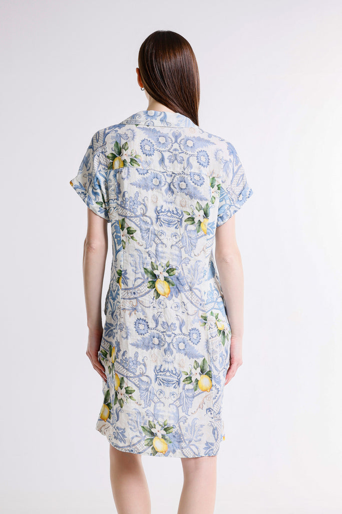 DSS130A 427 Jeans Amalfi Blanche SS Linen Dress