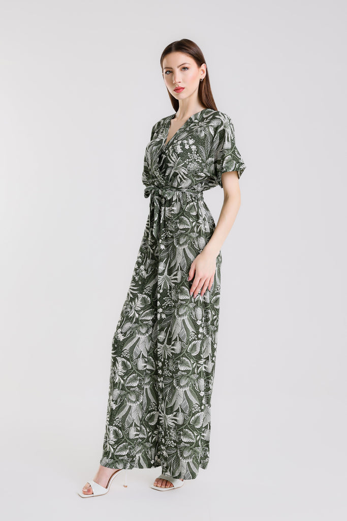 DSS202T 303 Army Tropical Rebecca SS Surplice Jumpsuit