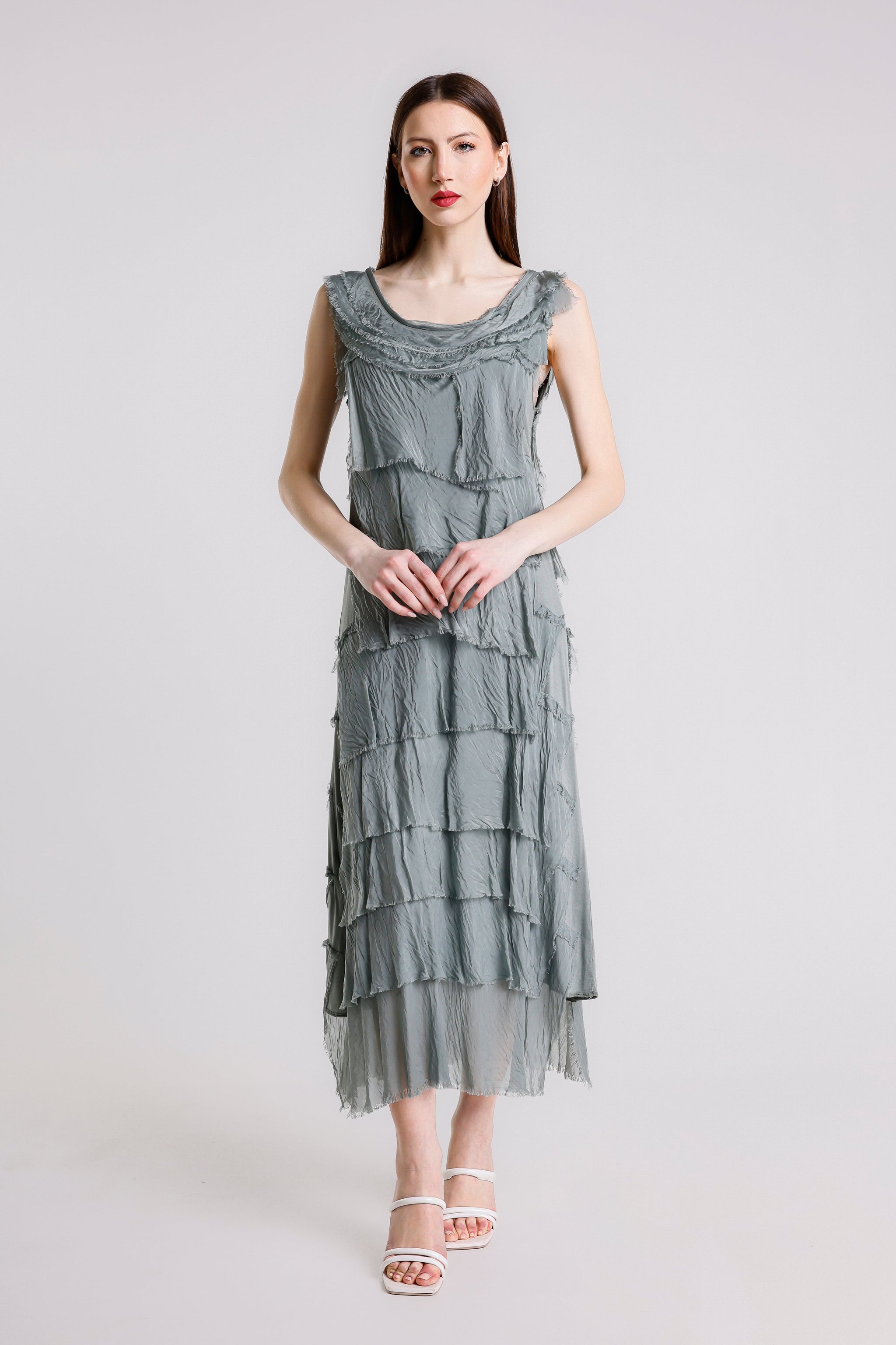 Elegant Aleena Maxi Dress in Silk