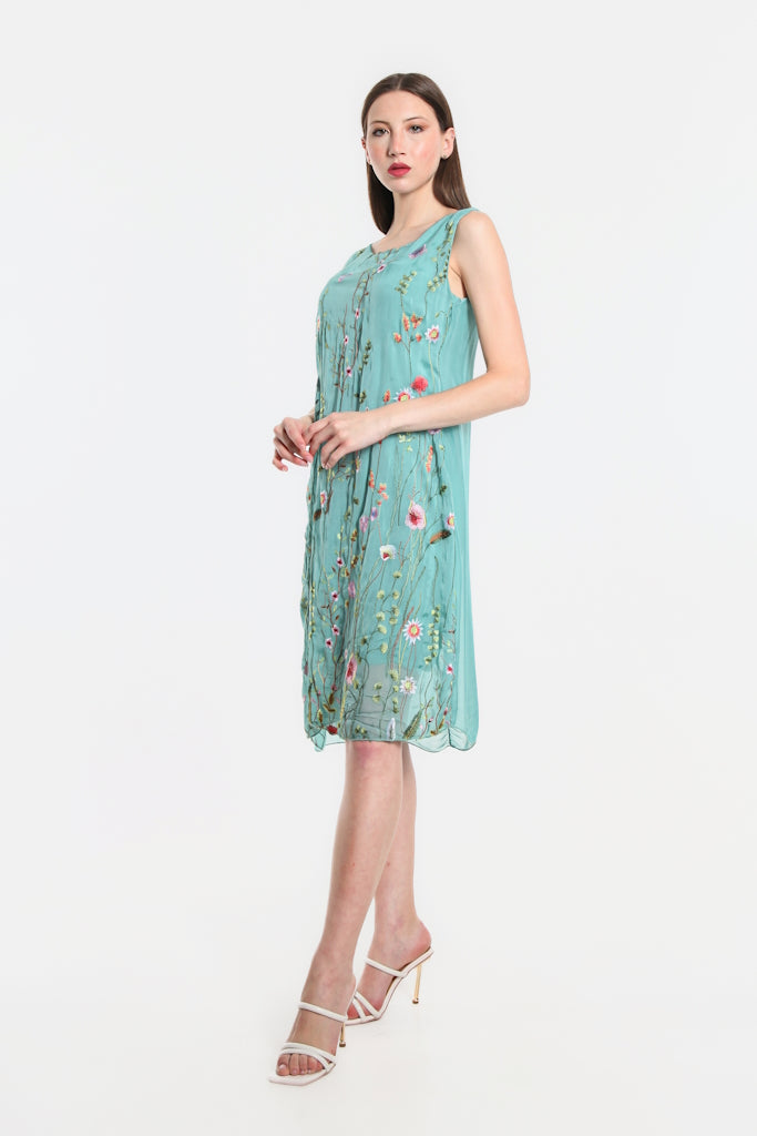 DT223-352 Tiffany Linea Embroidered Garden Dress