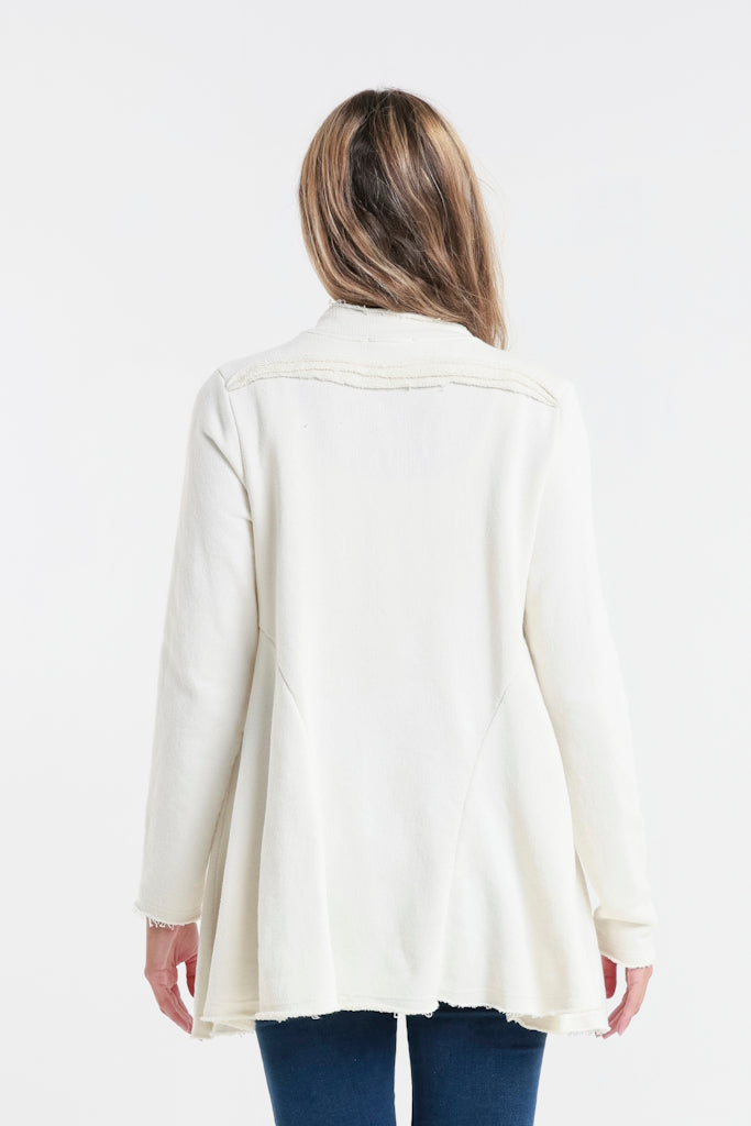 JLS111-105 Cream Jane French Terry Cozy Jacket