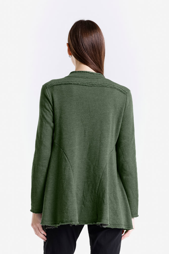 JLS111 303 Army Jane French Terry Cozy Jacket