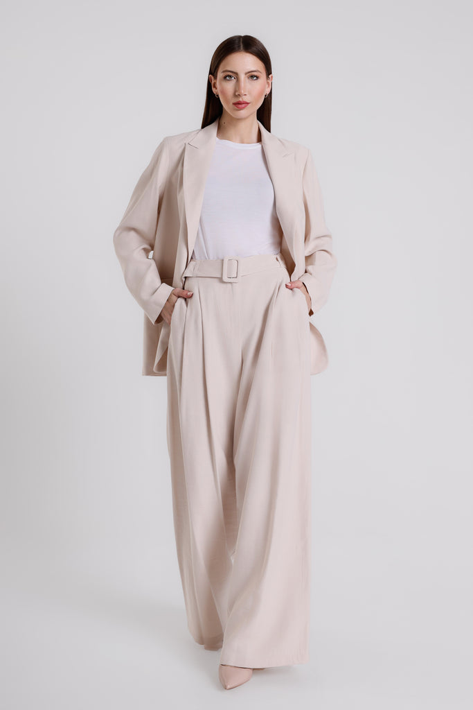 JLS201 230 Stone Carmine Slouchy Blazer