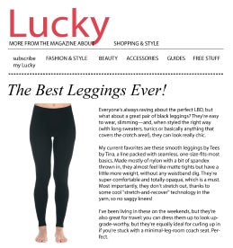 Lucky Magazine Best Leggings Ever!