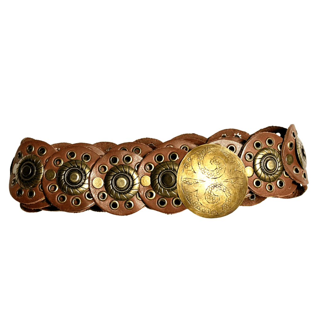 MBL101G 203 Chocolate Cody Disc Belt w/ Gold Grommet