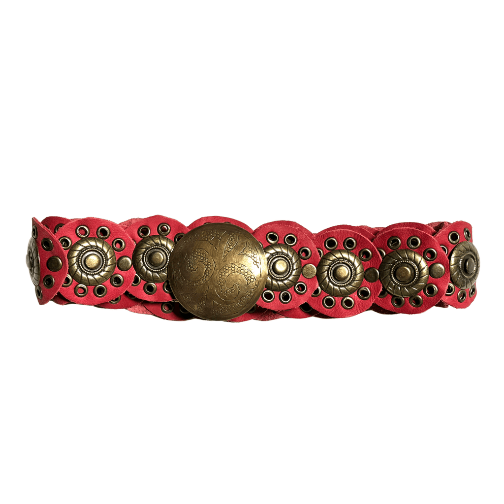 MBL101G 600 Red Cody Disc Belt w/ Gold Grommet