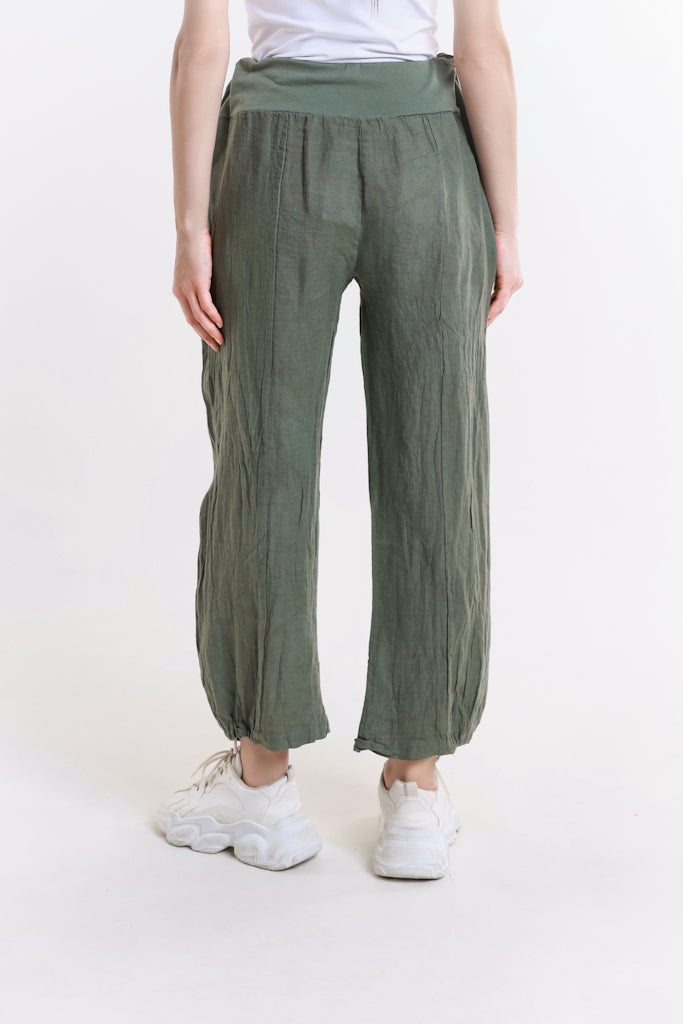 PL112-303 Army Judith Linen Pant